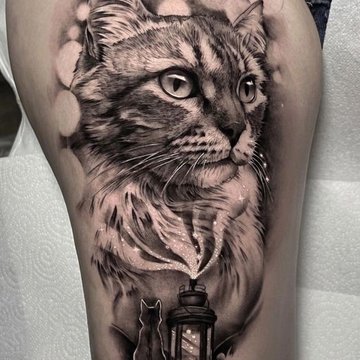 значението на татуировка Котарак