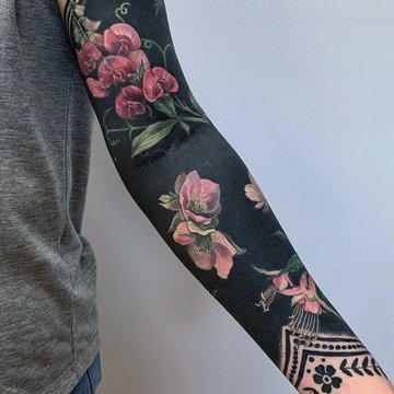 Скици на блекуърк татуировки