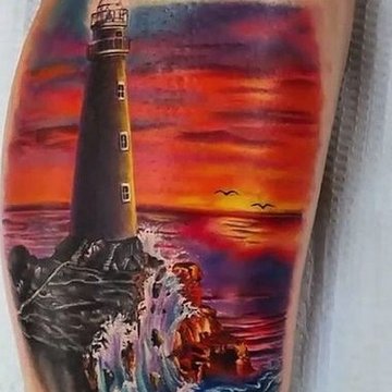 Скица на татуировка на кула