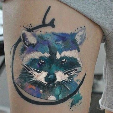 Скици на татуировки на енот