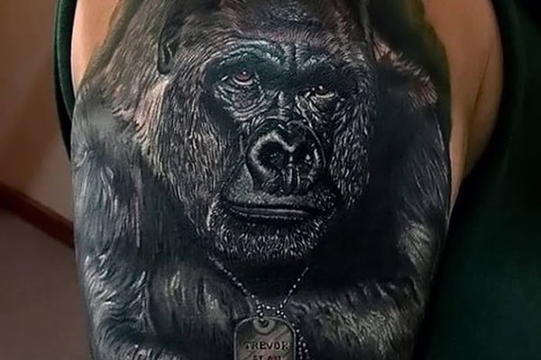 Скици на татуировка с горила