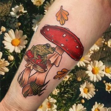 Скица на татуировка на гъба