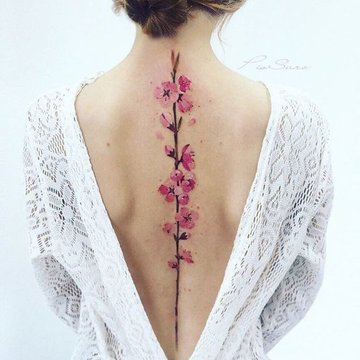 Скици на татуировка на клон на сакура