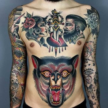 Old School tattoo style