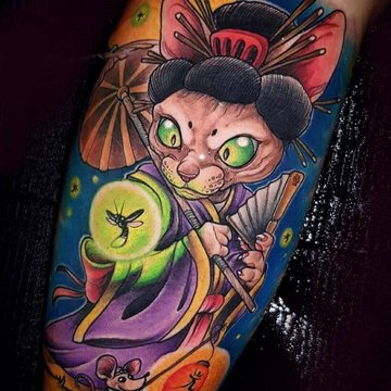 New school tattoo style